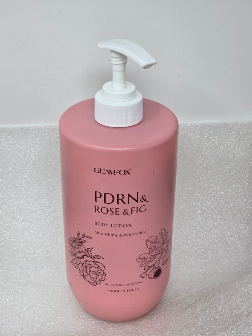 Glamfox PDRN & Rose & Fig Body Lotion Hydrating & Soothing Formula 33.81 oz